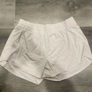 Athleta printed hustle 3" shorts, White, Size S